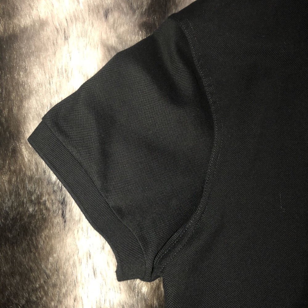 Saint Laurent Pique YSL Logo Polo, Black Med-Large - Picture 7 of 8